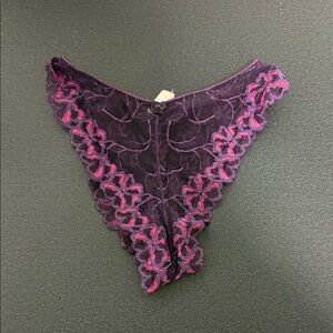 Purple Lace Briefs with Pink Trim
